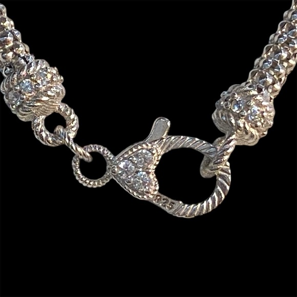 Judith Ripka sterling silver lariat necklace made in Italy - Picture 6 of 8